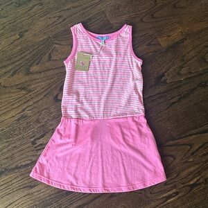 Joules Pink Striped Sleeveless Dress